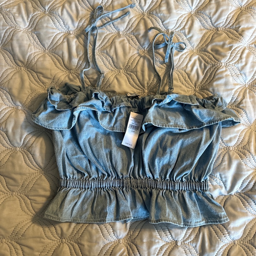 Cropped Denim Top